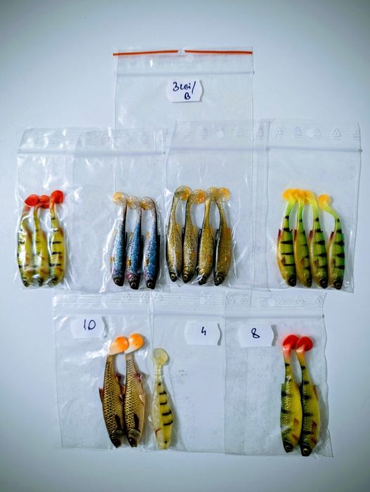 Naluci siliconice (gume) pentru salau, biban, stiuca