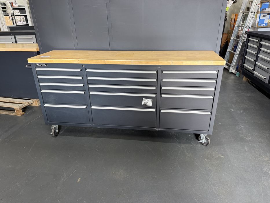 Banc de lucru mobil profesional LEAPTOOLS LT72WB15DR – 15 sertare – cu roți – 183,6 cm