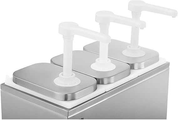 Dozator  sosuri  profesional ,INOX cu cu 3 pompe, 3 x 2 L