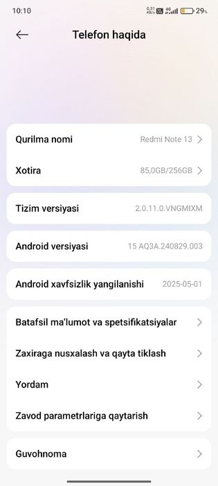 Xiaomi Redmi note 13