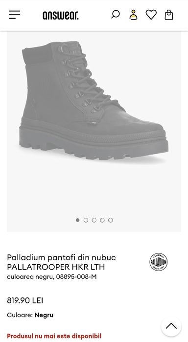 Bocanci 42 piele nubuck Palladium