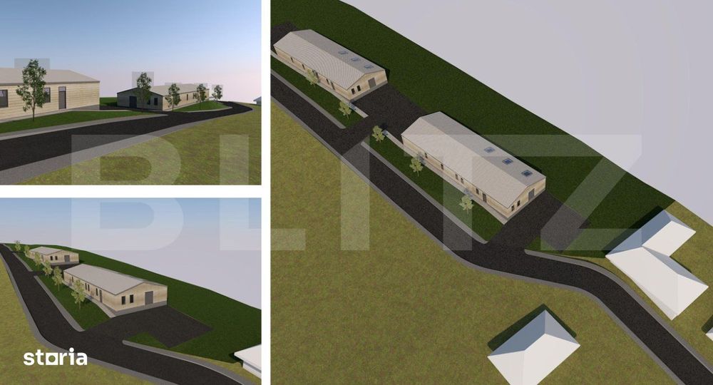 Hala de productie,depozitare de 395 m2 + teren 845 m2 Lita, acces tir