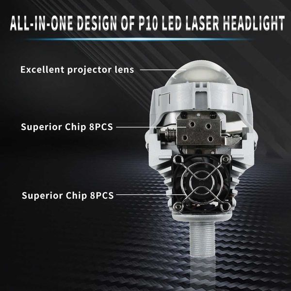 Bi-LED лупи за вграждане, 2.5 инча, 80W 7000lm, 12V,2бр