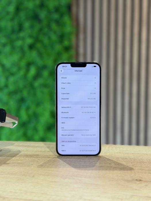 iPhone 13 Pro Max 512Gb Silver/Baterie93%/Garantie 12 luni @atsgsm.ro