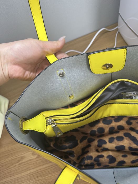 Сумка кожа желтая