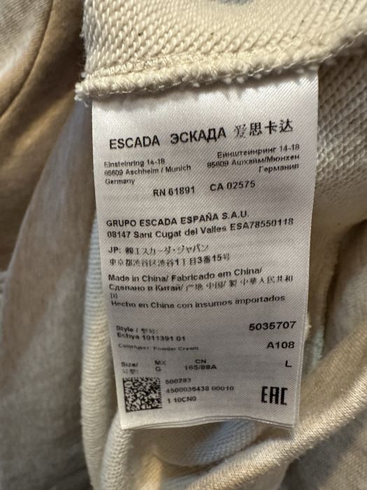 Escada bluza bumbac cu lanturi metal auriu pe maneci