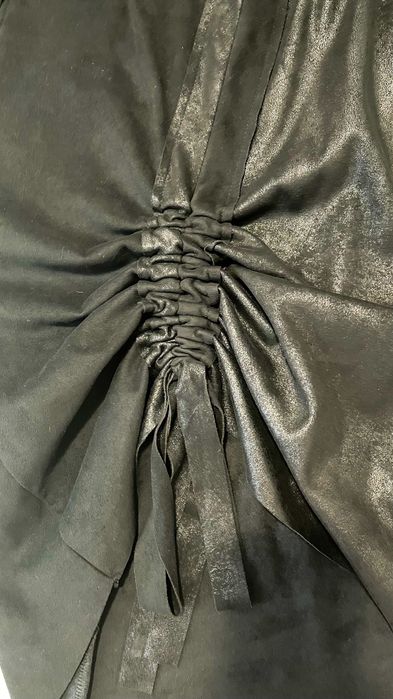 Черна велурена рокля/туника Negative