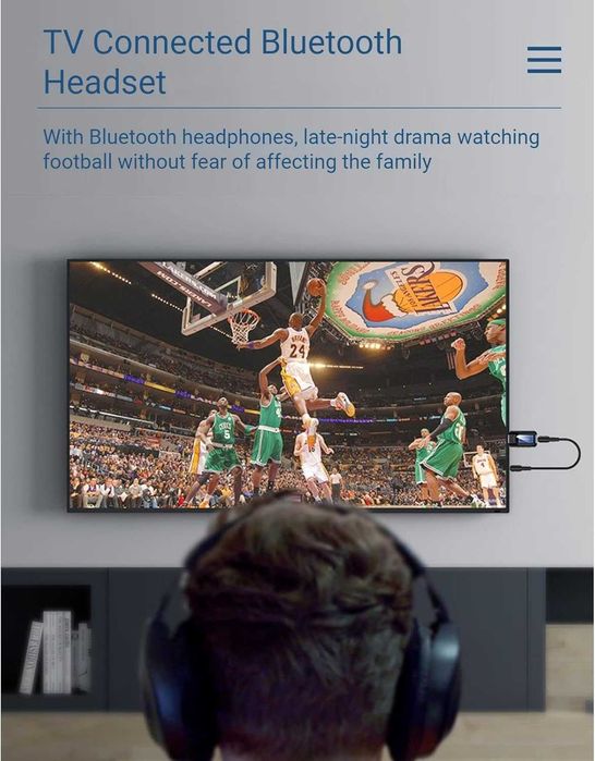 Bluetooth 5.0, 2 в 1 USB преносим аудио адаптер с LCD дисплей