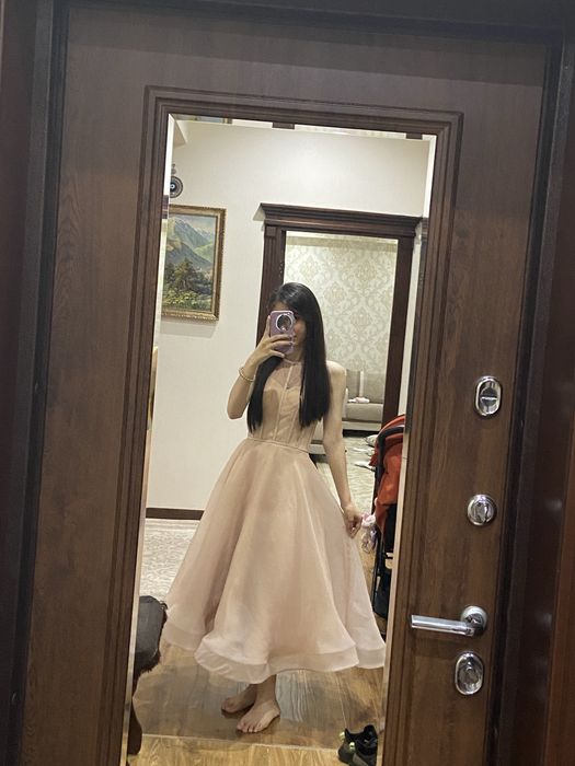 Платье картсет б/у ткань органза