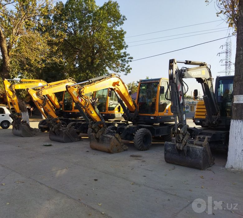 Хар хил турдаги екскаваторлар хизмати.Hyundai 55,Hyundai 140,Dossan190