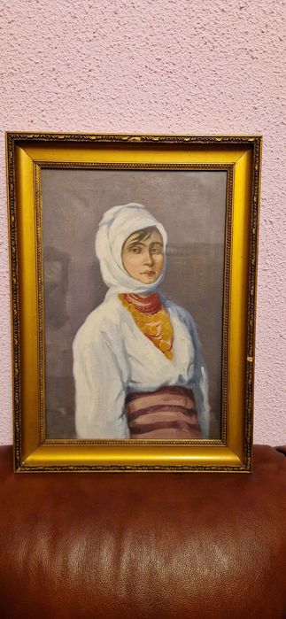 Tablouri vechi-pictura canvas, panza, rame din lemn sau ipsos