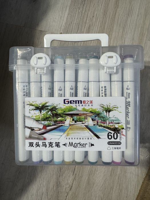 Набор маркеров для скетчинга, двухсторонные