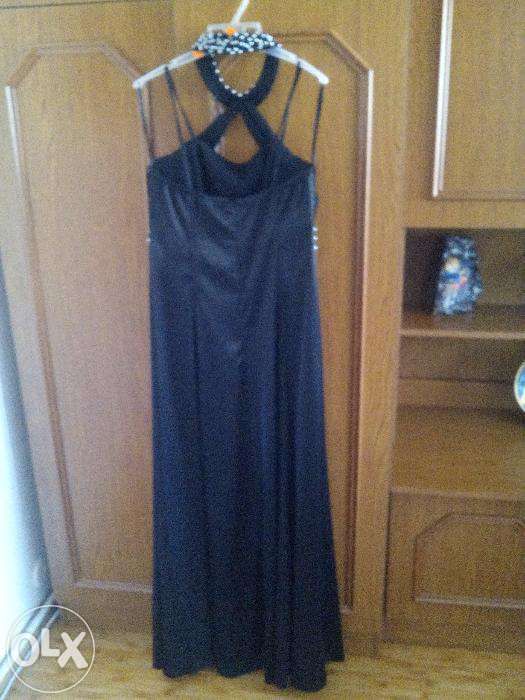 Rochie superba neagra cu perle