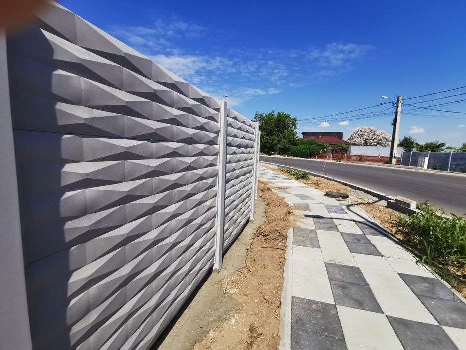 Gard din plăci și stâlpi prefabricate din beton armat și serviciu mont