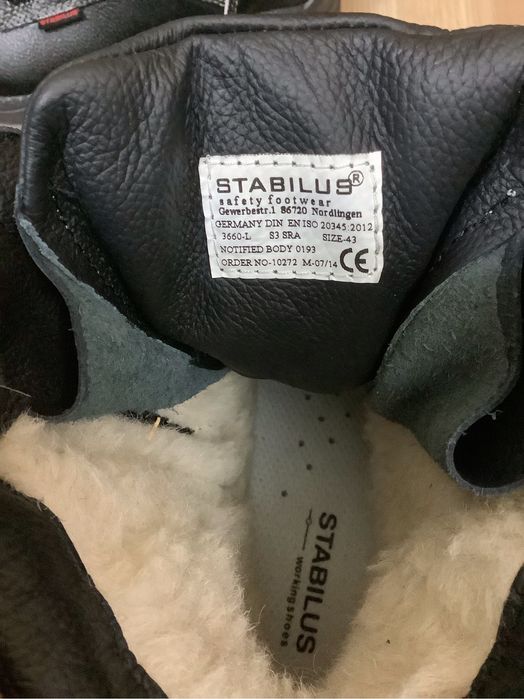 Bocanci piele cu protectie imblaniti 43/ 44