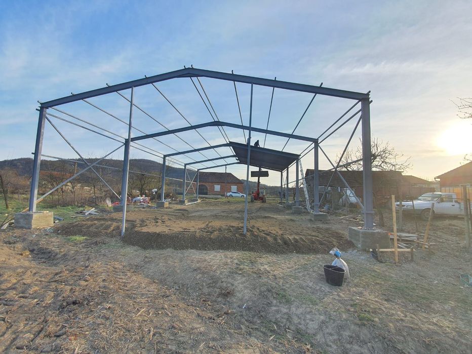 Vand hala metalica 10x30,structura,panouri sandwich si alte dimensiuni