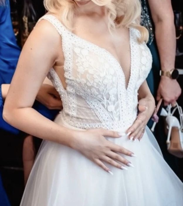 Rochie Mireasa (marimea XS , lunga ) puls voal la pachet