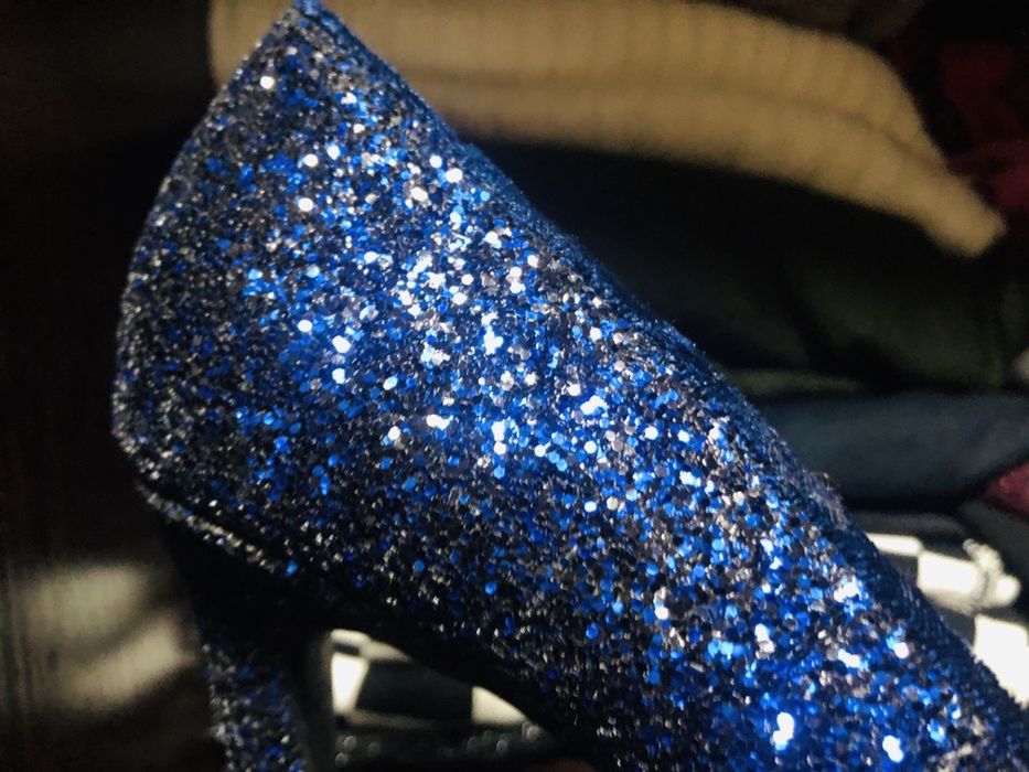 Туфли-лодочки синего цвета