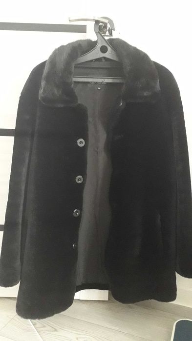 Мутоновая мужская шуба