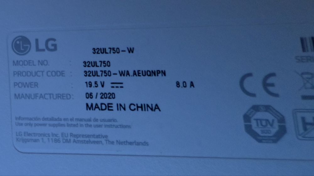 Monitor LG 32" UL750-W