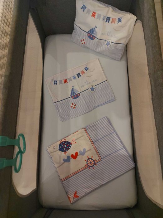 Детско спално бельо за кошара + подарък одеало