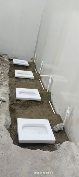 Канализация и водопровод монтаж ишлари ,  установка унитаз, раковина и