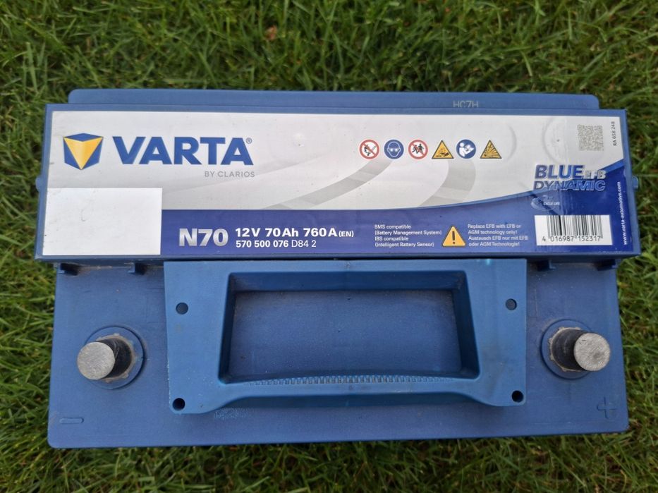 Baterie auto Varta Blue EFB 70Ah, 760A EN – Start-Stop