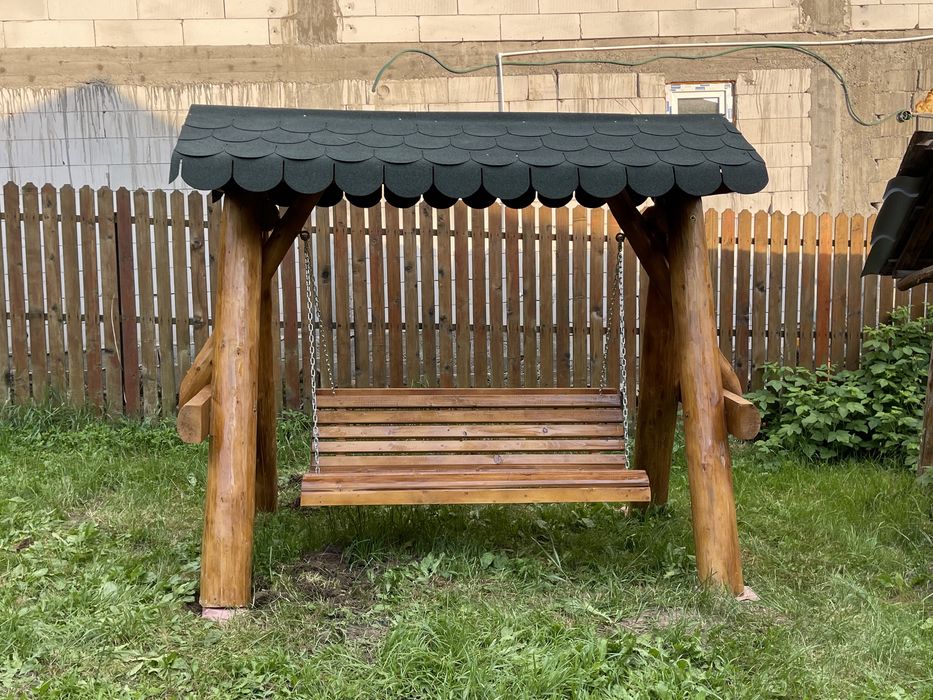 Balansoar din lemn masiv , Leagan pentru copii