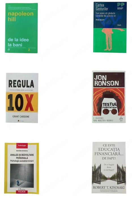Carti de dezvoltare personala, educatie financiara, psihologie