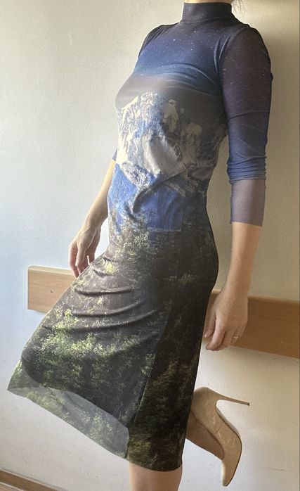 Rochie Jimmy Key, mărimea S, nouă cu etichetă, print munte