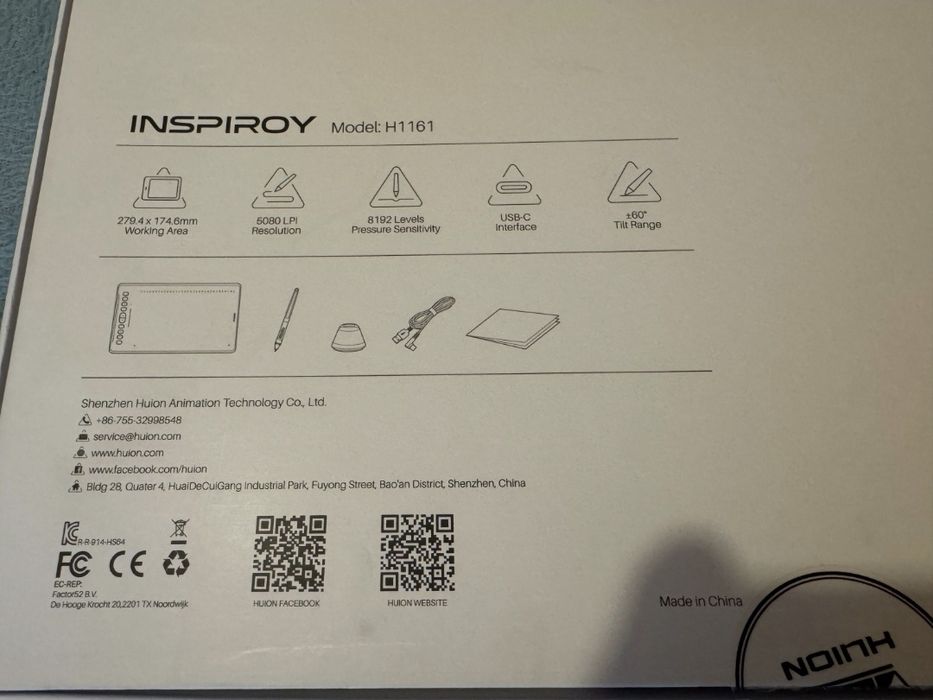 Tableta Grafica Huion H1161