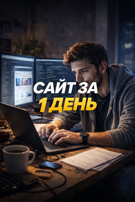 Создам сайт за 1 день + подключу рекламу