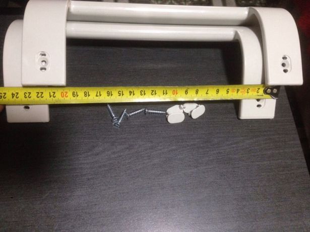 Maner frigider beko crem gri 21,5cm distanta intre gauri cu 2 capacele