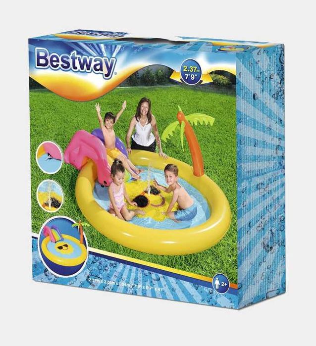 Бассейн надувной Bestway-237x201x104 см. Доставка бесплатно