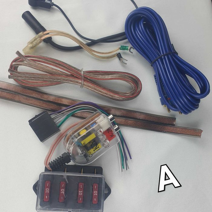 Kit Instalare Tub de Bass-Filtru Hi-Low-Cabluri RCA-Soclu Siguranta ++