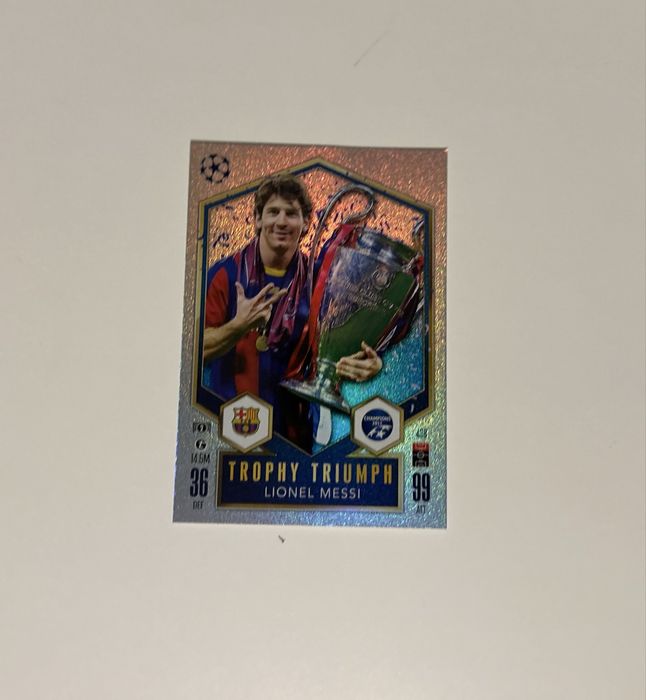 Lionel messi trophy triumh match attax topps