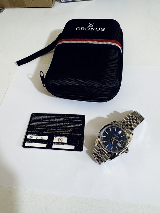 Мужские механические часы Cronos L6047 40мм Miyota 9015 Japan