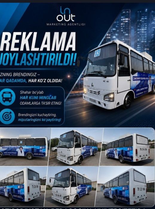 Автобусларда реклама /Республика буйича//