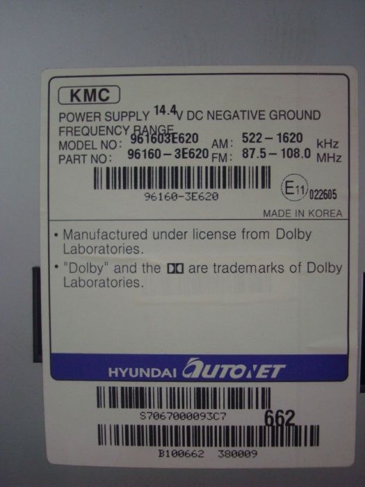 Radio cd auto Kia Sorento MP3 original nou