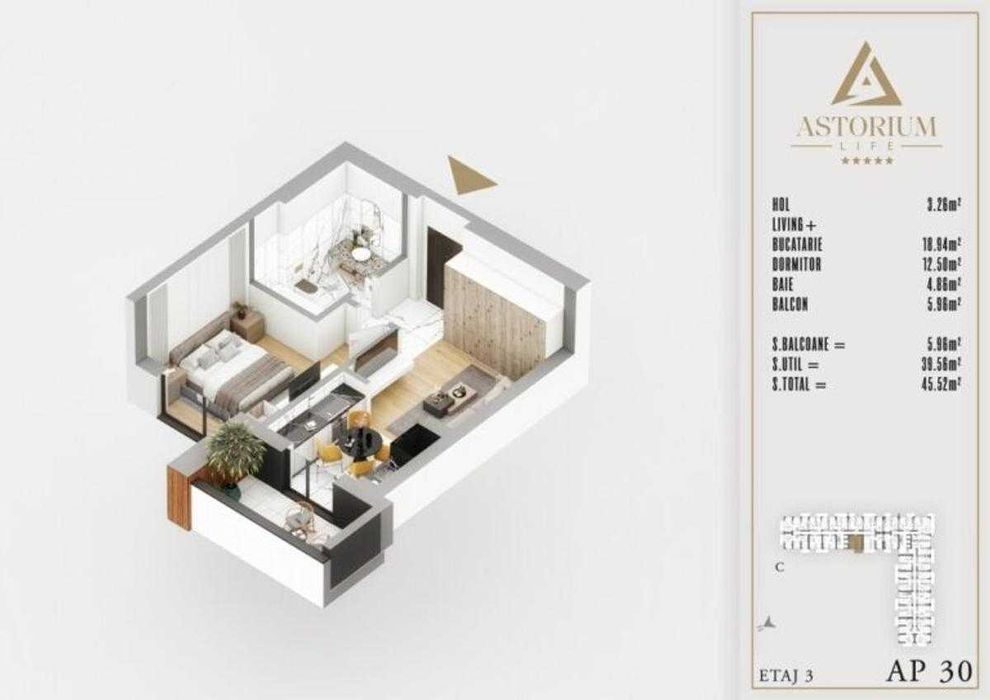 Studio Rezidențial de Lux | Comision 0% | Ideal Investiție sau Locuit
