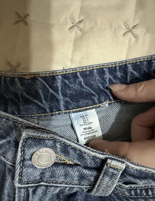 Дънки HM Skinny jeans/ дънки Stradivarius/ Бели,сини дънки/wide leg дънки