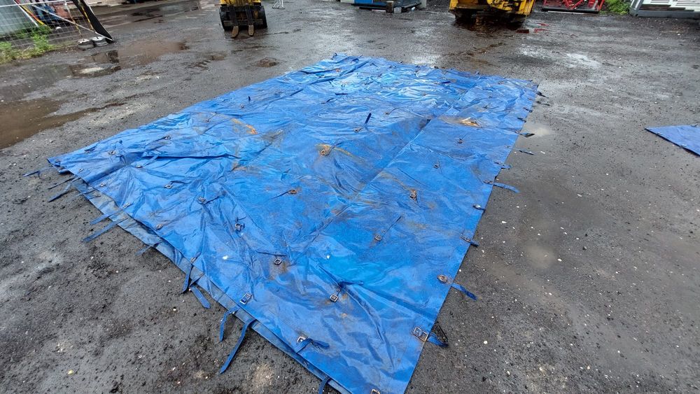 Prelata albastra groasa și rezistenta  de remorca camion, 3 bucati