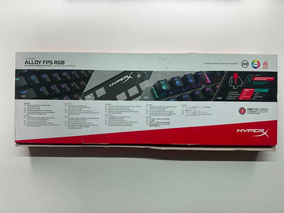 Tastatura gaming HyperX Alloy FPS RGB Kailh Silver Speed Switches