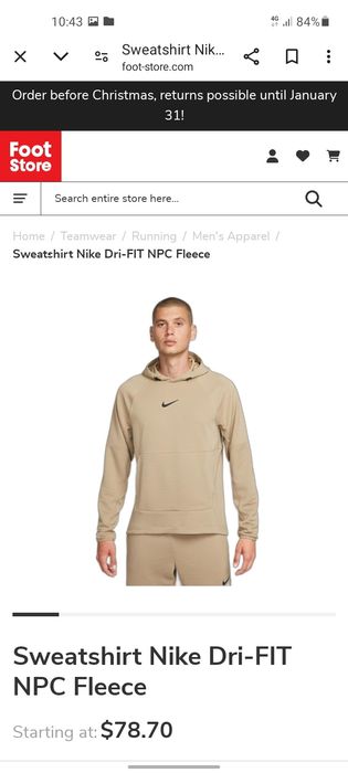 Nike dri fit Худи M размер.