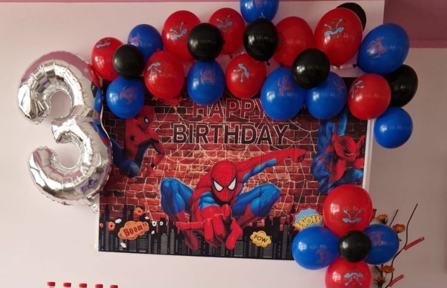 Платно, банер,топери, за украса на тема Спайдърмен