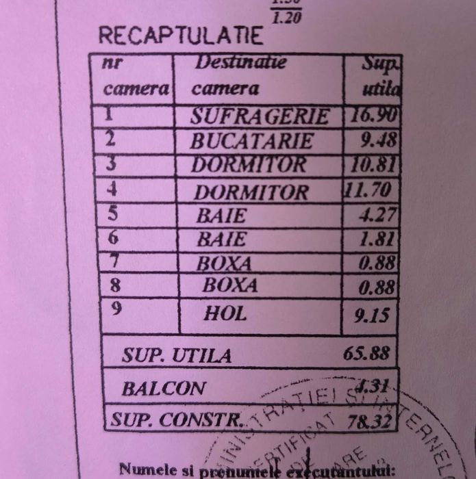 Apartament cu 3 camere