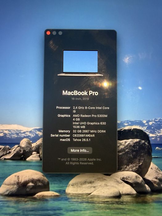 Macbook Pro 2019 16 / 32gb RAM / 1TB