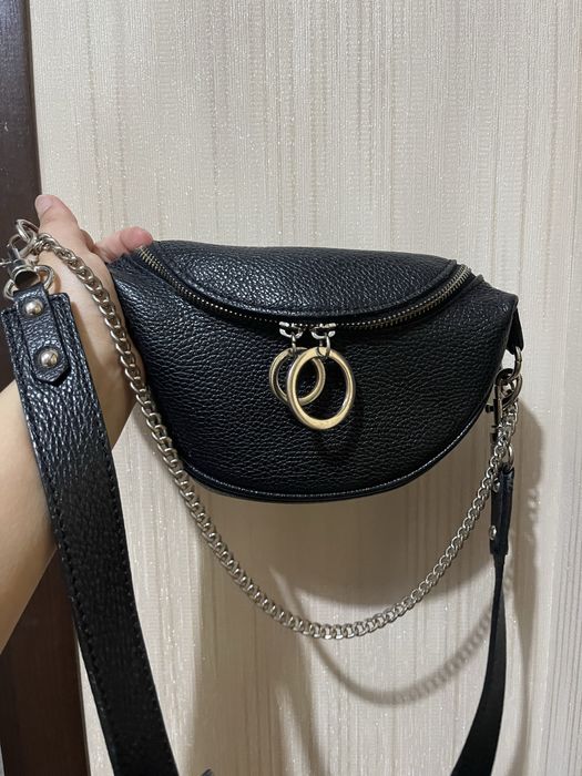 Кожаный клатч черный