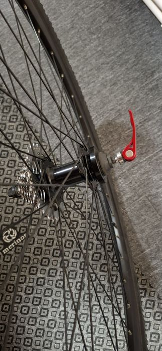 Set roți 28" Alexrims G6000 + butuci Shimano + casetă HG50 8 viteze + disc