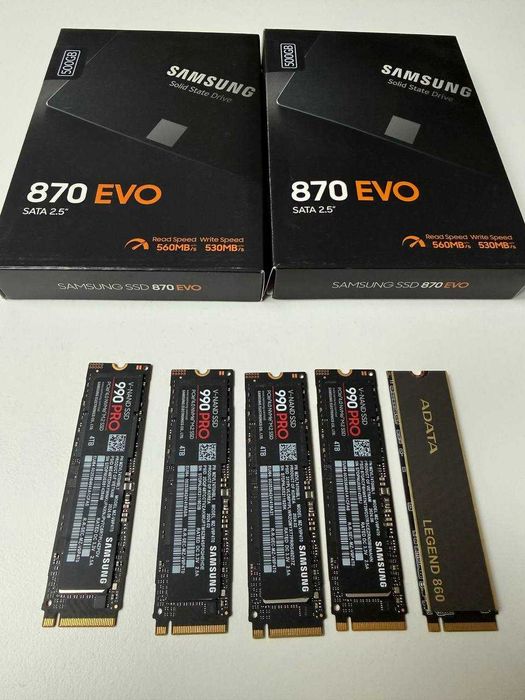 SSD Samsung 870 EVO 500GB / ADATA Legend 860 2TB